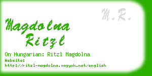 magdolna ritzl business card